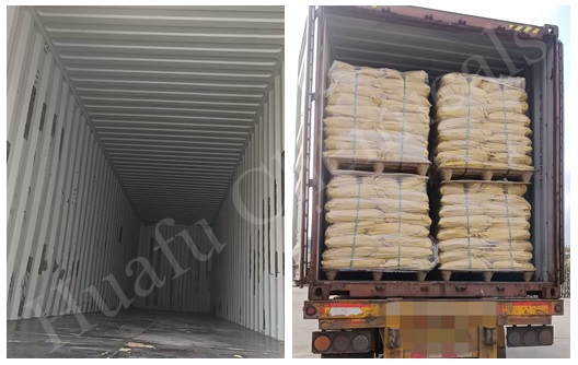 মেলামাইন টেবিলওয়্যার উৎপাদনের জন্য Huafu ১০০% বিশুদ্ধ মেলামাইন মোল্ডিং পাউডারের চালান